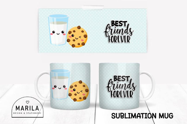 Best Friends Mug Sublimation Design / Perfect Match Mug Design #17 Sublimation Marilakits 