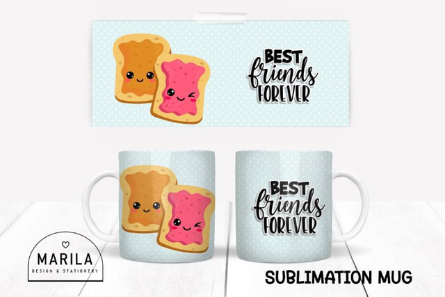 Best Friends Mug Sublimation Design / Perfect Match Mug Design #18 Sublimation Marilakits 