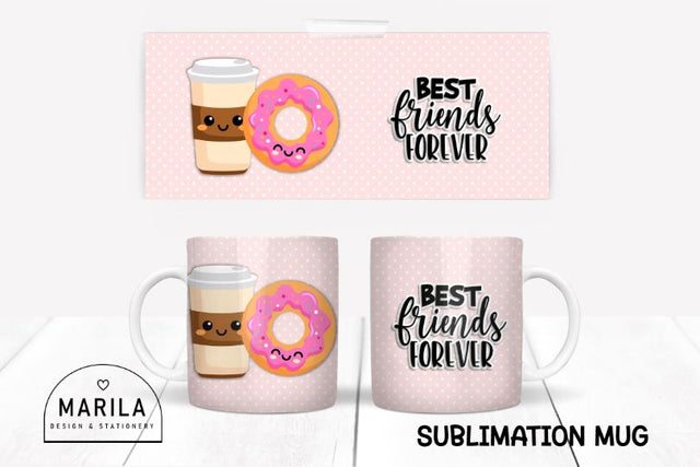 Best Friends Mug Sublimation Design / Perfect Match Mug Design #20 Sublimation Marilakits 