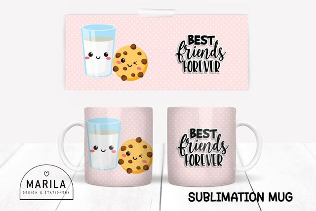 Best Friends Mug Sublimation Design / Perfect Match Mug Design #23 Sublimation Marilakits 