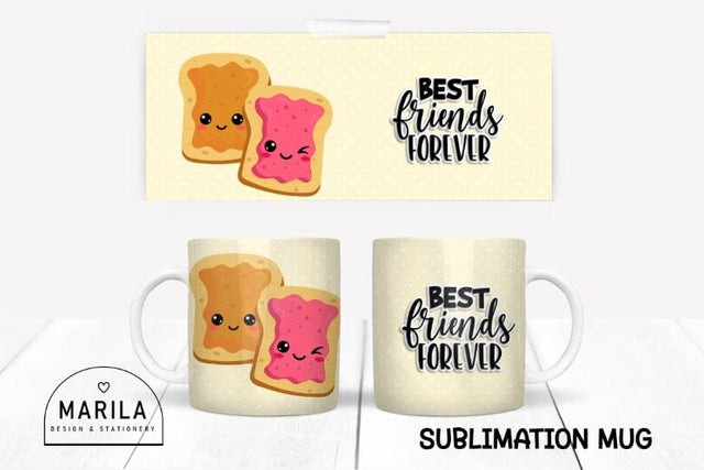 Best Friends Mug Sublimation Design / Perfect Match Mug Design #6 Sublimation Marilakits 