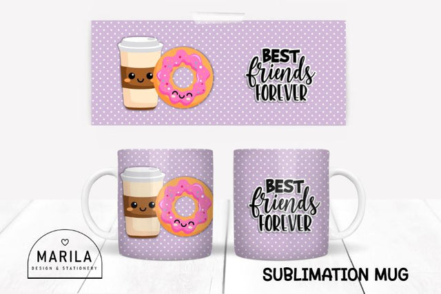 Best Friends Mug Sublimation Design / Perfect Match Mug Design #7 Sublimation Marilakits 