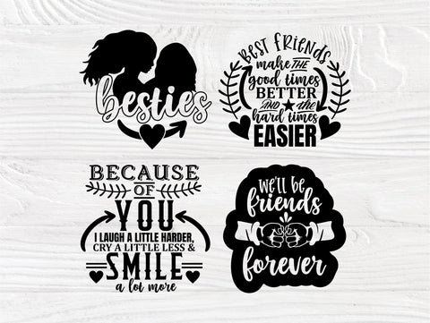 Best Friends Signs SVG Bundle, Friendship Quotes SVG TonisArtStudio 