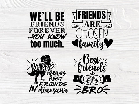 Best Friends Signs SVG Bundle, Friendship Quotes SVG TonisArtStudio 