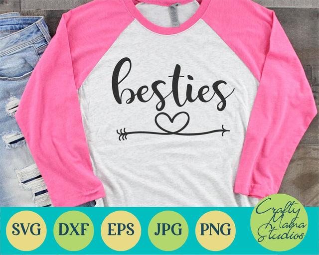 Best Friends Svg - Besties Svg - Friends Svg - Friendship Svg SVG Crafty Mama Studios 