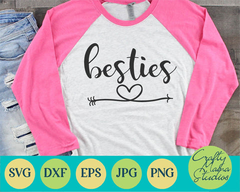 Best Friends Svg - Besties Svg - Friends Svg - Friendship Svg SVG Crafty Mama Studios 