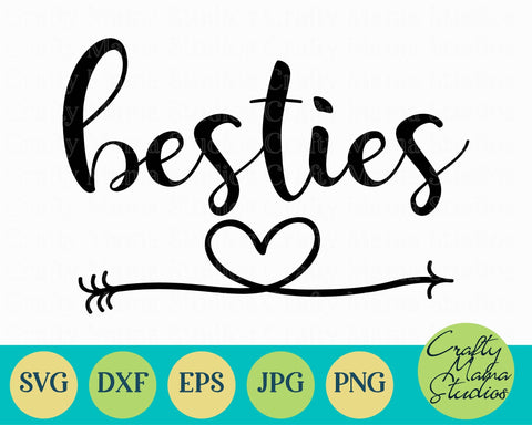Best Friends Svg - Besties Svg - Friends Svg - Friendship Svg SVG Crafty Mama Studios 