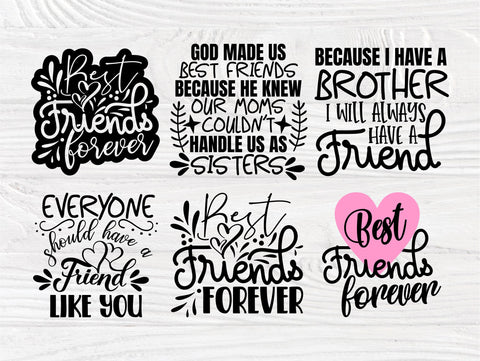 Best Friends SVG Bundle, Besties Svg, Sisters Svg SVG TonisArtStudio 