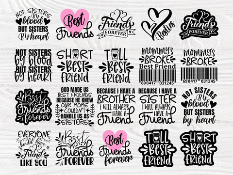 Best Friends SVG Bundle, Besties Svg, Sisters Svg SVG TonisArtStudio 