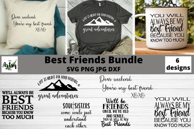 Best friends svg bundle, funny friend quote, funny best friends saying SVG The Artsy Spot 