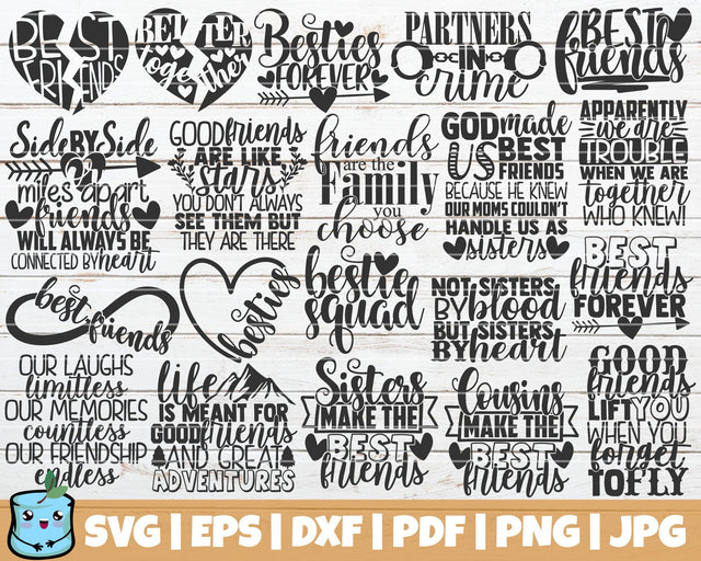 Best Friends SVG Bundle SVG MintyMarshmallows 