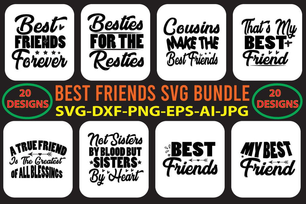 Best Friends SVG Bundle - So Fontsy