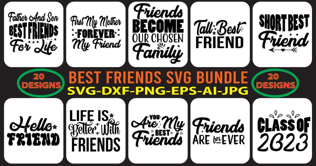 Best Friends SVG Bundle - So Fontsy