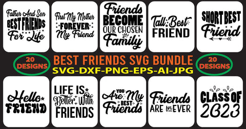 Best Friends SVG Bundle SVG Syaman 