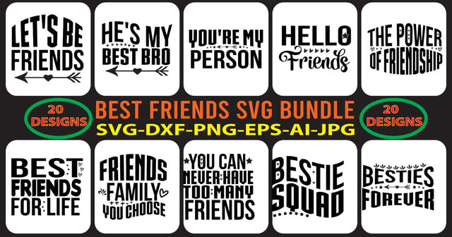 Best Friends SVG Bundle SVG Syaman 