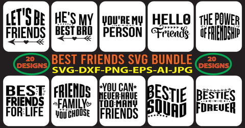 Best Friends SVG Bundle SVG Syaman 