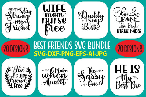 Best Friends SVG Bundle SVG Syaman 