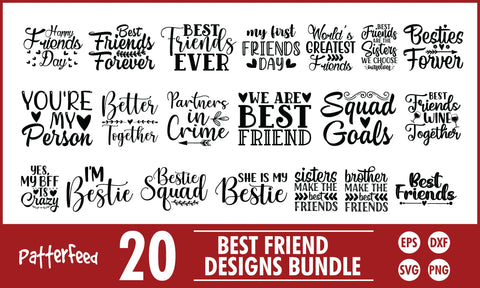 Best Friends SVG Designs Bundle SVG PatternFeed8 