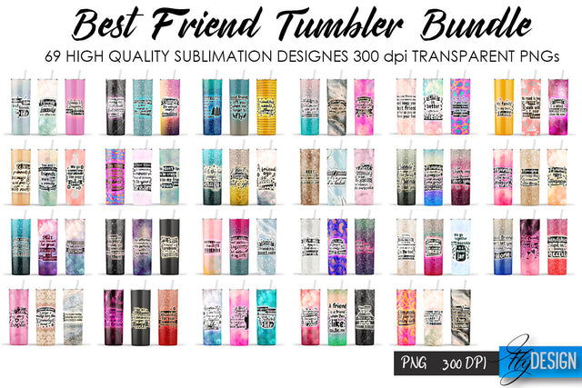Best Friends Tumbler. 20 Oz Tumbler Bundle. Skinny Tumbler Sublimation Fly Design 