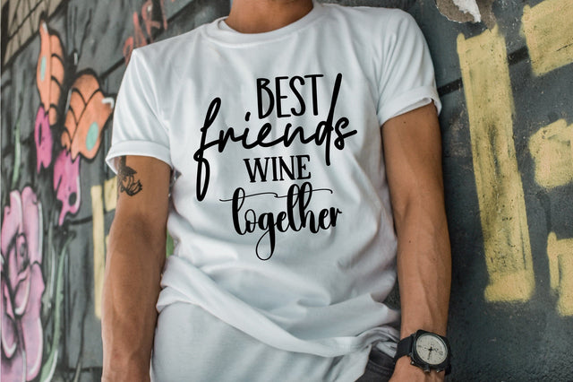 best friends wine together SVG orpitasn 