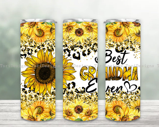 Best Grandma Ever Sunflower Tumbler Sublimation, Grandma Tumbler, Best Grandma Ever Tumbler Sublimation ToriDesigns 
