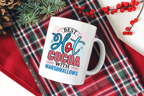 Best Hot Cocoa With Marshmallows, Sublimation PNG SVG futivesvg 