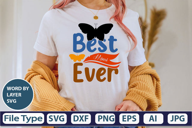 Best Mimi Ever SVG Cut File SVG DesignPlante 503 