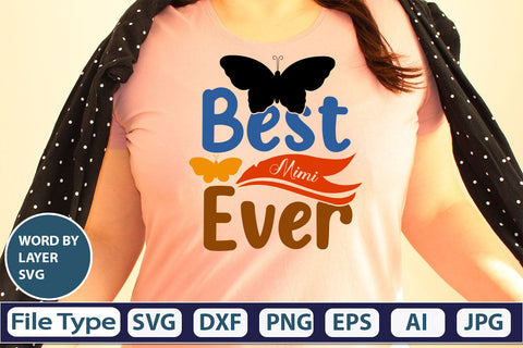 Best Mimi Ever SVG Cut File SVG DesignPlante 503 