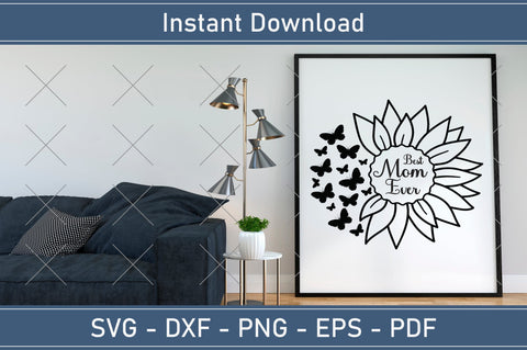 Best Mom Ever Mothers Day Svg Design SVG Debashish Barman 