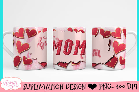 Best Mom Ever mug wrap for sublimation Sublimation Amorclipart 