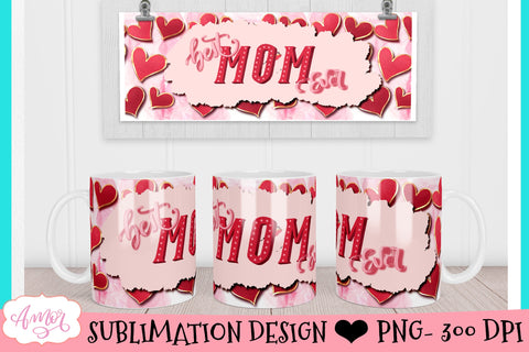 Best Mom Ever mug wrap for sublimation Sublimation Amorclipart 