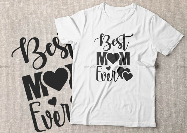 Best mom ever SVG, Mom Svg, Mothers Day T-shirt Design, Happy Mothers Day SVG, Mother's Day Cricut Files, Mom Gift Cameo, Vinyl Designs, Iron On Decals, Cricut cut files, svg, eps, dxf, png SVG Dinvect 