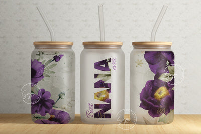 Best Nana Ever, Nana Tumbler, Gift for Grandmother, Gift for Nana, Mother's Day Tumbler, 16 oz Libbey Glass Can Tumbler Sublimation Design Sublimation Syre Digital Creations 
