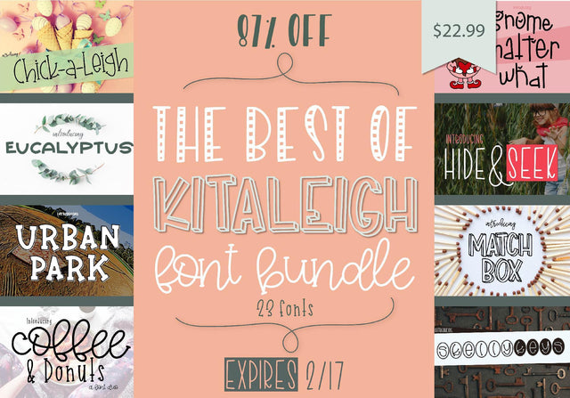 Best of Kitaleigh Fonts Bundle Bundle So Fontsy Design Shop 