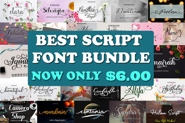 Best Script Font Bundle Font marwah store 