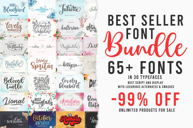 BEST SELLER FONT BUNDLE Font Rastype 