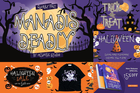 Best Seller Halloween Font Bundle Vol. I Font Allouse.Studio 