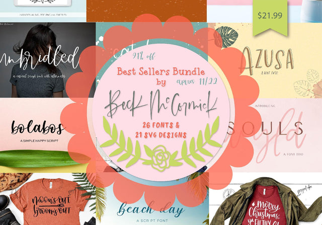 Best Sellers Bundle by Beck McCormick Bundle So Fontsy Design Shop 
