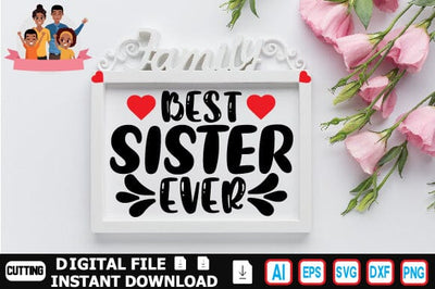 Best Sister Ever SVG Craftlabsvg24 
