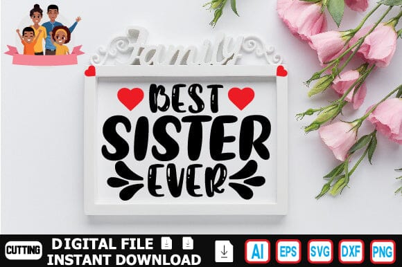Best Sister Ever SVG Craftlabsvg24 