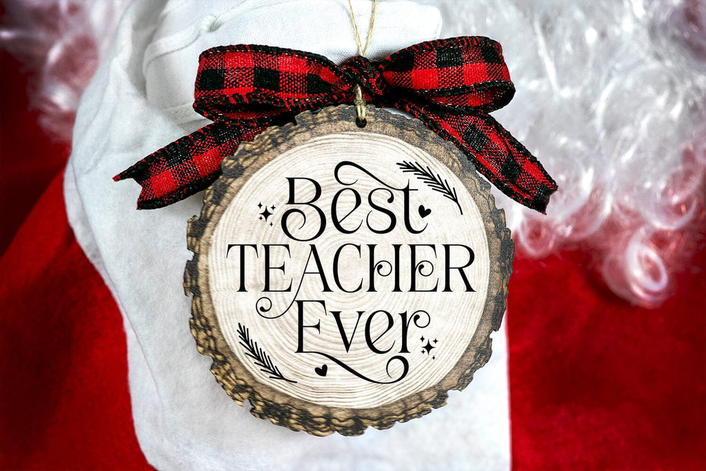 Best Teacher Christmas Ornament SVG I Teacher Ornaments SVG - So Fontsy