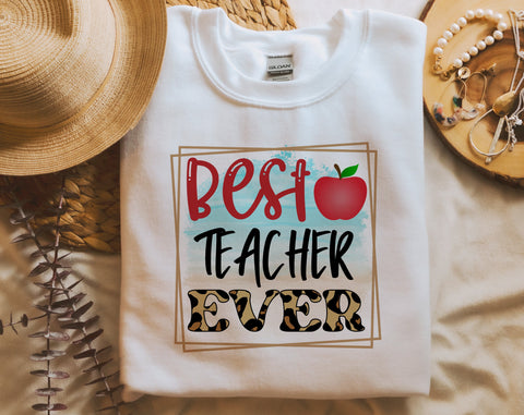 Best Teacher Ever PNG, Teacher Design For Sublimation Sublimation HappyDesignStudio 