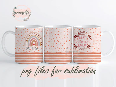 Best Teacher Ever Rainbow Sublimation Designs Downloads, Teacher Life Png, Teacher File Design, Digital Download Sublimation PrintingLife 