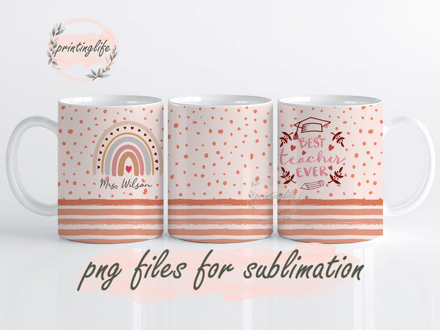 Best Teacher Ever Rainbow Sublimation Designs Downloads, Teacher Life Png, Teacher File Design, Digital Download Sublimation PrintingLife 