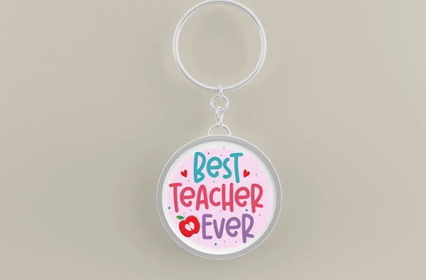 Best Teacher Ever, Round Key ring SVG SVG MD mominul islam 
