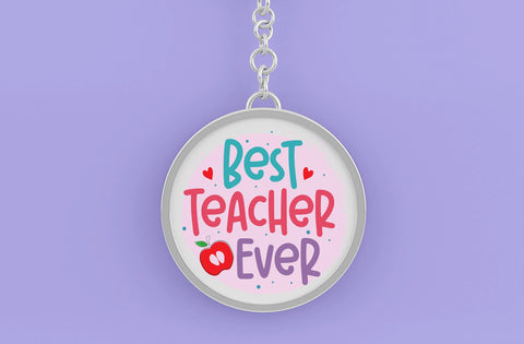 Best Teacher Ever, Round Key ring SVG SVG MD mominul islam 