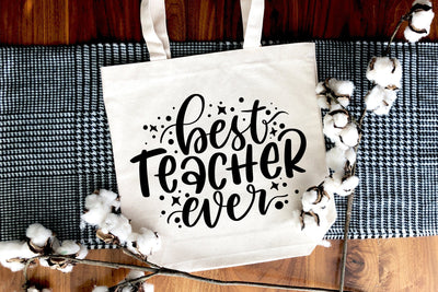 Best Teacher Ever | Stencil SVG SVG Ikonart Design Shop 