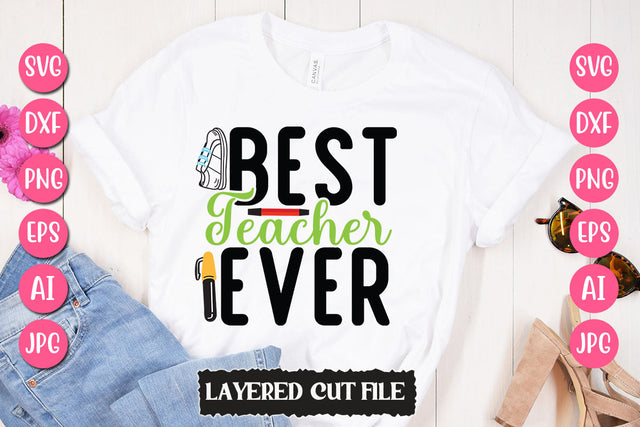 Best Teacher Ever SVG Cut File SVG Newmockups 