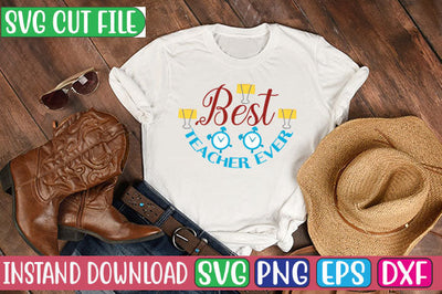 Best Teacher Ever SVG Cut File SVGs, Quotes and Sayings, Food & Drink, Holiday,On Sale, SVG Studio Innate 