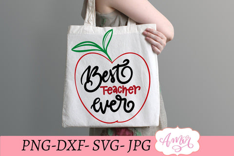 Best teacher ever SVG, teacher appreciation svg SVG Amorclipart 